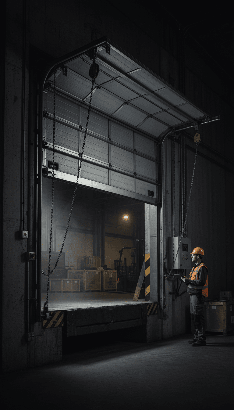 Loading dock door emergency repair service
